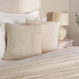 OHS 2 Pack Boucle Cushion Covers - Cream - thumbnail 1
