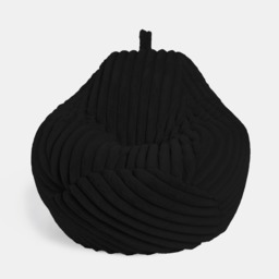 OHS Adults Ribbed Bean Bag - Black - thumbnail 3