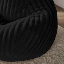 OHS Adults Ribbed Bean Bag - Black - thumbnail 2