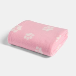 OHS Pet Paw Print Fleece Throw - Blush - thumbnail 3