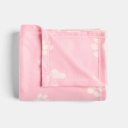 OHS Pet Paw Print Fleece Throw - Blush - thumbnail 4