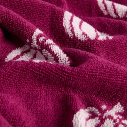 OHS 100% Cotton Tufted Pumpkin Jacquard Hand Towel, Burgundy - 1PC - thumbnail 4