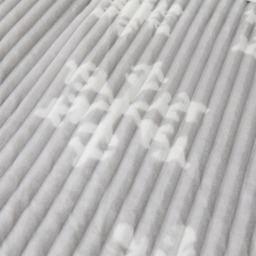 OHS Snowflake Print Ribbed Fleece Duvet Cover Set, Silver - Double - thumbnail 3