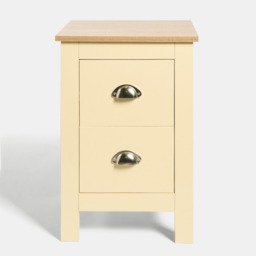OHS Chicago 2 Drawer Bedside Table - Cream - thumbnail 4