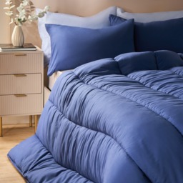 OHS Coverless 10.5 Tog Duvet Set, Navy - Single - thumbnail 2