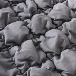 OHS Quilted Seersucker Duvet Cover Set, Grey - Double - thumbnail 4