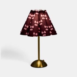 OHS Cherry Bow Print Rechargeable Lamp - Burgundy - thumbnail 5