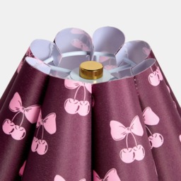 OHS Cherry Bow Print Rechargeable Lamp - Burgundy - thumbnail 2