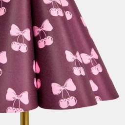 OHS Cherry Bow Print Rechargeable Lamp - Burgundy - thumbnail 3