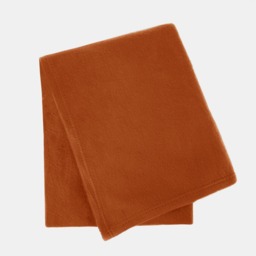 OHS Plain Fleece Throw, Burnt Orange - 120 x 150cm - thumbnail 4