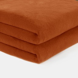 OHS Plain Fleece Throw, Burnt Orange - 120 x 150cm - thumbnail 5