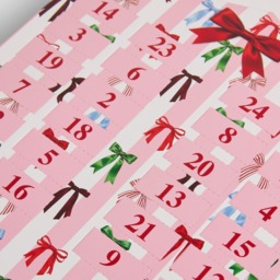 OHS Bow Print Tealight Advent Calendar - Pink/White - thumbnail 3