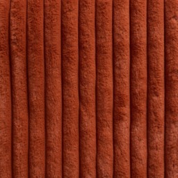OHS Faux Fur Thick Ribbed Throw, Rust - 125 x 150cm - thumbnail 4