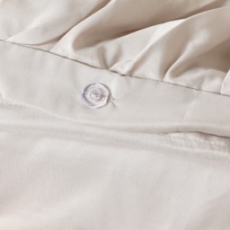 OHS Bow Gather Duvet Cover Set, Stone - Double - thumbnail 4
