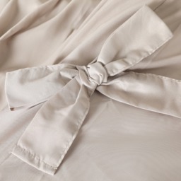 OHS Bow Gather Duvet Cover Set, Stone - Double - thumbnail 5