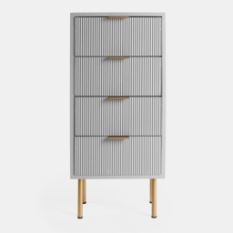 OHS Ribbed 4-Drawer Unit - Grey - thumbnail 4