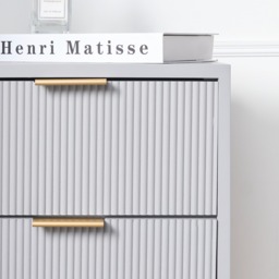 OHS Ribbed 4-Drawer Unit - Grey - thumbnail 3