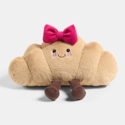 OHS Chloe The Bow Croissant Doorstop - Natural/Hot Pink - thumbnail 3