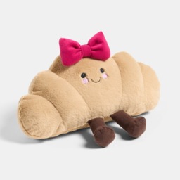 OHS Chloe The Bow Croissant Doorstop - Natural/Hot Pink - thumbnail 4