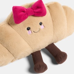 OHS Chloe The Bow Croissant Doorstop - Natural/Hot Pink - thumbnail 5