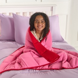 OHS Kids Supersoft Weighted Blanket, Pink/Red - 3kg - thumbnail 5