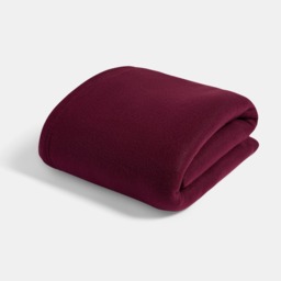 OHS Plain Fleece Throw, Burgundy - 150 x 200cm - thumbnail 2