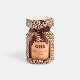 OHS Whipped Vanilla Cream Scented Glass Candle  - Natural