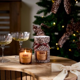 OHS Whipped Vanilla Cream Scented Glass Candle  - Natural