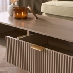 OHS Ribbed Coffee Table With Drawer -  Natural - thumbnail 2