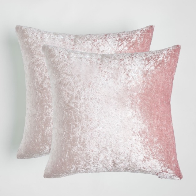 OHS Crushed Velvet Cushion Covers - Blush - image 1