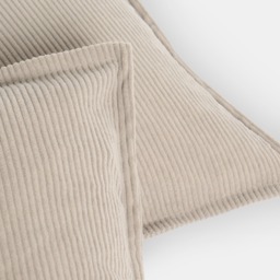 OHS Oxford Edge Corduroy Cushion Covers, Grey - 45 x 45cm - thumbnail 4