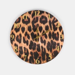 OHS Leopard Print Wall Clock - Natural - thumbnail 2