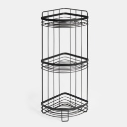 OHS Wire Corner 3-Tier Bathroom Caddy - Black - thumbnail 3