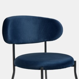 OHS Velvet Dining Chair - Navy - thumbnail 4
