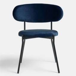 OHS Velvet Dining Chair - Navy - thumbnail 3