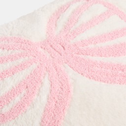 OHS Tufted Bow Cushion - Cream/Pink - thumbnail 4