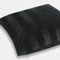 OHS 2 Pack Stripe Velvet Cushion Covers, Black - 45 x 45cm - thumbnail 3