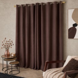 OHS Woven Texture Blackout Curtains, Brown - 46x72in - thumbnail 2