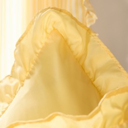 OHS 4 Pack Frill Cushion Covers - Lemon - thumbnail 3