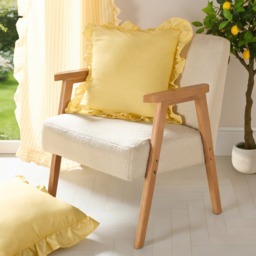 OHS 4 Pack Frill Cushion Covers - Lemon