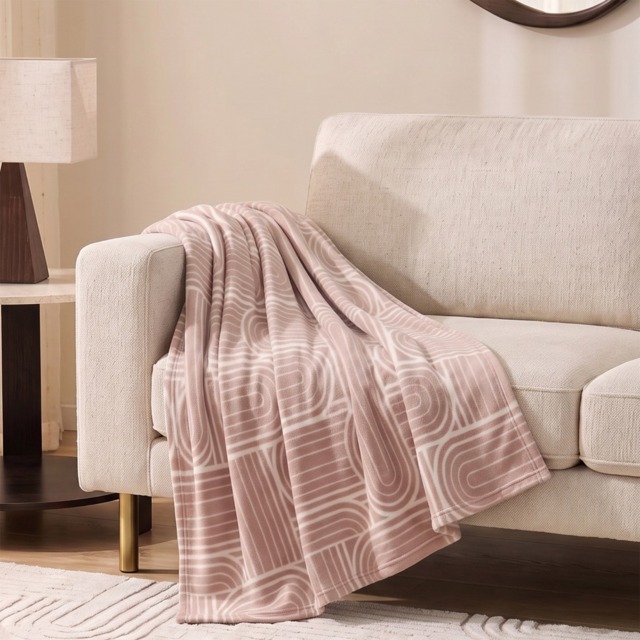 OHS Arches Fleece Throw - Natural - image 1