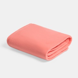 OHS Plain Fleece Throw, Coral - 150 x 200cm - thumbnail 3
