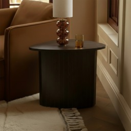 OHS Madison Ribbed Side Table - Dark Wood - thumbnail 2