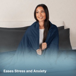 OHS Supersoft Weighted 6kg Blanket, Navy - 125 x 180cm - thumbnail 3
