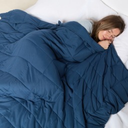 OHS Supersoft Weighted 6kg Blanket, Navy - 125 x 180cm - thumbnail 4