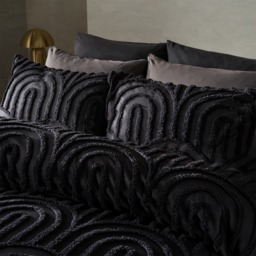 OHS Tufted Arches Duvet Cover Set, Black - Double - thumbnail 2