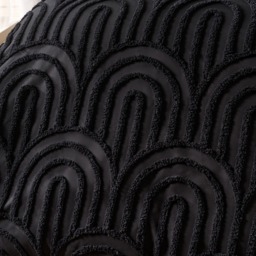 OHS Tufted Arches Duvet Cover Set, Black - Double - thumbnail 5