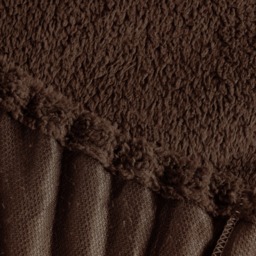 OHS Teddy Fleece Fitted Sheet, Chocolate - Double - thumbnail 4