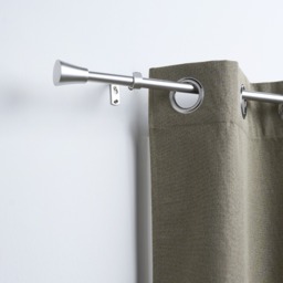 OHS 16mm Extendable Trumpet Curtain Pole, Silver - 70-120cm - thumbnail 2