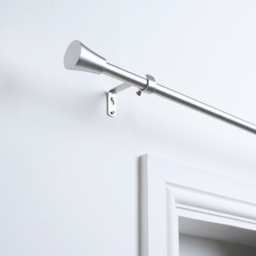 OHS 16mm Extendable Trumpet Curtain Pole, Silver - 70-120cm